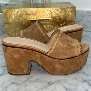 Veronica Beard Tan Platform Shoes